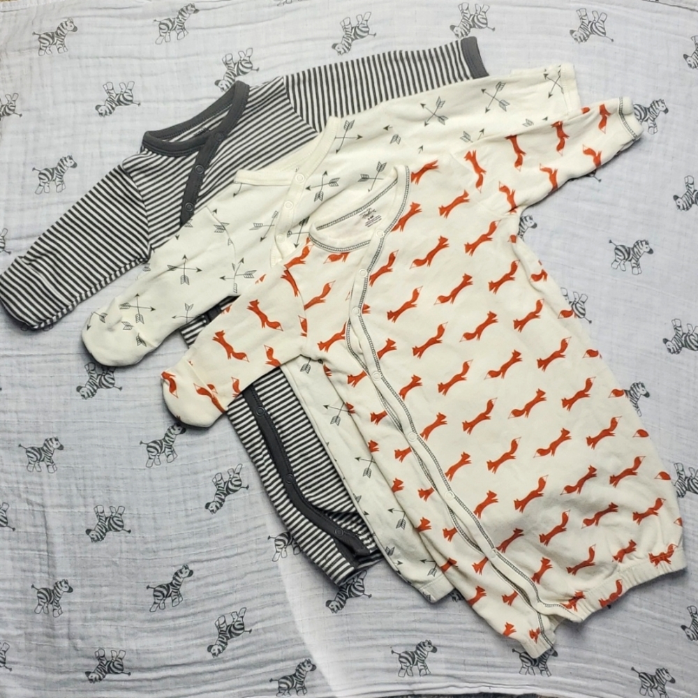SOLD : Set of 3 Organic Nightgowns